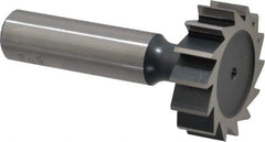 Interstate - 1-1/4" Diam x 3/8" Face Width, Cobalt, 14 Teeth, Shank Connection Woodruff Keyseat Cutter - Uncoated, 2-3/8" OAL x 1/2" Shank, Straight Teeth, ANSI 1210, Old Standard E - Americas Industrial Supply