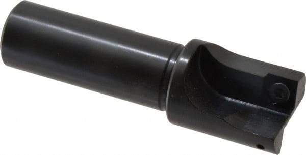 Cutting Tool Technologies - 1" Cut Diam, 0.34" Max Depth of Cut, 3/4" Shank Diam, 3-1/4" OAL, Indexable Square Shoulder Centercutting End Mill - SPEB 322, SPEH 322 Inserts, Flatted Shank, 90° Lead Angle - Americas Industrial Supply