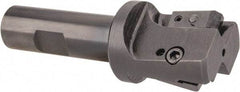 APT - 1-3/8" Cut Diam, 0.65" Max Depth of Cut, 3/4" Shank Diam, 3-7/8" OAL, Indexable Square Shoulder End Mill - TPC 32..., TPG 32., TPU 32. Inserts, Weldon Shank, 90° Lead Angle, Series Tri-Dex - Americas Industrial Supply