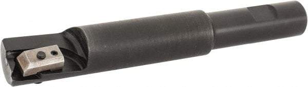 APT - 1" Cut Diam, 0.65" Max Depth of Cut, 3/4" Shank Diam, 6-1/4" OAL, Indexable Square Shoulder End Mill - TPC 32..., TPG 32., TPU 32. Inserts, Weldon Shank, 90° Lead Angle, Series Tri-Dex - Americas Industrial Supply