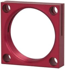 De-Sta-Co - 1-3/4 - 12 Thread, 0.2795" Mounting Hole, Aluminum Clamp Mounting Block - 1/2" Thick x 2" Long x 2" Wide - Americas Industrial Supply