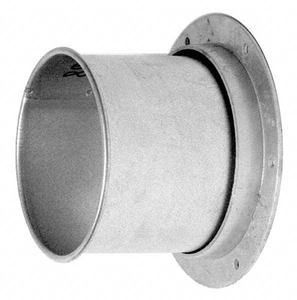 Made in USA - 8" ID Galvanized Duct Flange Adapter - 5" Long, 24 Gage - Americas Industrial Supply