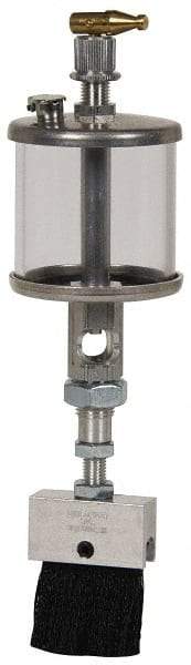LDI Industries - 1 Outlet, Polymer Bowl, 147.9 mL Manual-Adjustable Oil Reservoir - 1/2-20 UNF Outlet, 2-1/2" Diam x 5-3/4" High, 121.1 (Nylon Brush), 60°C (Polymer) Max - Americas Industrial Supply