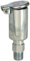 Gits - 5/32 Ounce Capacity, 1/8-27 Thread, Steel, Zinc Plated, Straight with Hex Body, Oil Cup - 2-5/32" High, 11/32" Thread Length, Wick Feed - Americas Industrial Supply