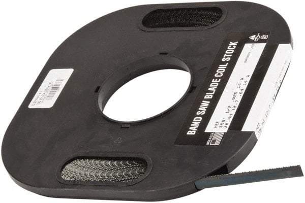 M.K. MORSE - 1/2" x 100' x 0.025" Carbon Steel Band Saw Blade Coil Stock - 14 TPI, Toothed Edge, Raker Set, Flexible Back, Constant Pitch, - Americas Industrial Supply