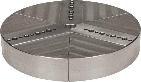 Northfield - 6" & Up Chuck Capacity, Northfield Air Style Attachment, Round Soft Lathe Chuck Jaw - 3 Jaws, Aluminum, 5.92" Wide x 1" High - Americas Industrial Supply