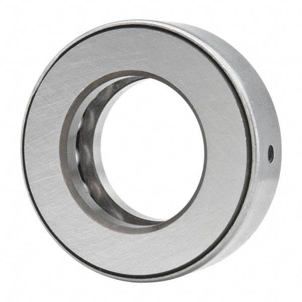 INA Bearing - 1-5/16" Inside x 2-11/32" Outside Diam, 3/4" Thick, Steel Ball Thrust Bearing - 18,800 Lbs. Static Capacity, 9,300 Max Pressure x Velocity - Americas Industrial Supply