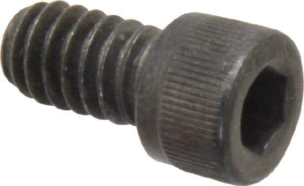 Value Collection - 1/4-20 UNC Hex Socket Drive, Socket Cap Screw - Alloy Steel, Black Oxide Finish, Fully Threaded, 7/16" Length Under Head - Americas Industrial Supply