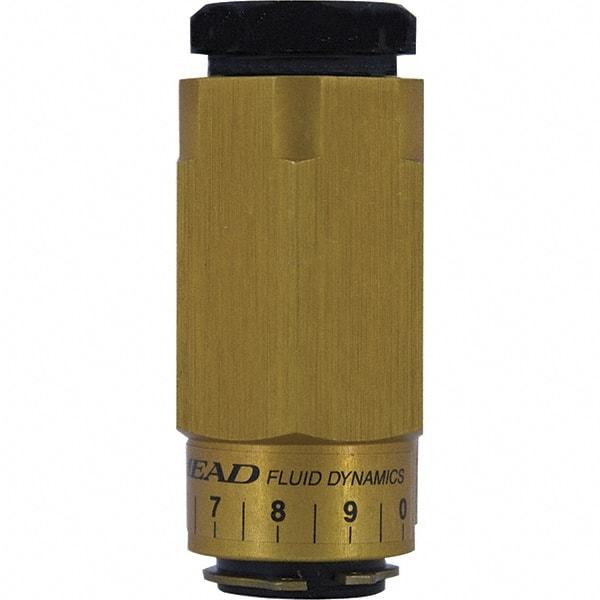 Mead - 1/4" NPTF Threaded Flow Control Valve - 0 to 250 psi & Aluminum Material - Americas Industrial Supply