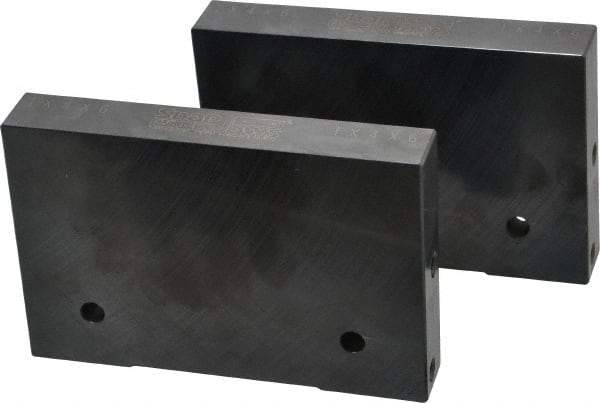 Snap Jaws - 6" Wide x 4" High x 1" Thick, Flat/No Step Vise Jaw - Soft, Steel, Fixed Jaw, Compatible with 6" Vises - Americas Industrial Supply