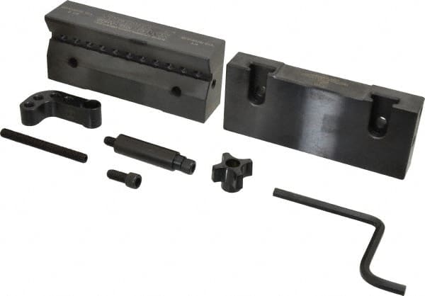Snap Jaws - 6" Wide x 3-1/8" High x 1" Thick, V-Groove Vise Jaw - Steel, Fixed Jaw, Compatible with 6" Vises - Americas Industrial Supply