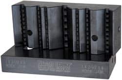 Snap Jaws - 6" Wide x 1-1/8" High x 1/16" Thick, V-Groove Vise Jaw - Steel, Fixed Jaw, Compatible with 6" Vises - Americas Industrial Supply