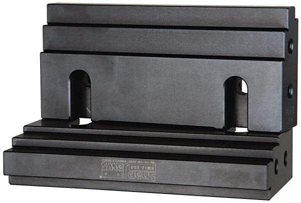Snap Jaws - 8" Wide x 3" High x 3" Thick, Triple Step Vise Jaw - Soft, Steel, Fixed Jaw, Compatible with 8" Vises - Americas Industrial Supply