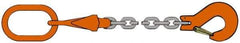 Pewag - 5' Long, 3,500 Lb Basket Capacity, 3,500 Lb Vertical Capacity, Alloy Steel Web Sling - SOS Chain Sling, 9/32" Diam Chain, Silver (Color), with Sling Hook, Master Link & Shortening Hook - Americas Industrial Supply
