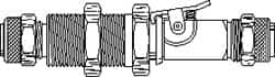 Parker - 1/4" OD, Grade 316Stainless Steel Double End Shutoff Bulkhead Coupler - 150 Max Working psi, 5/8" Hex, Comp x Comp Ends - Americas Industrial Supply