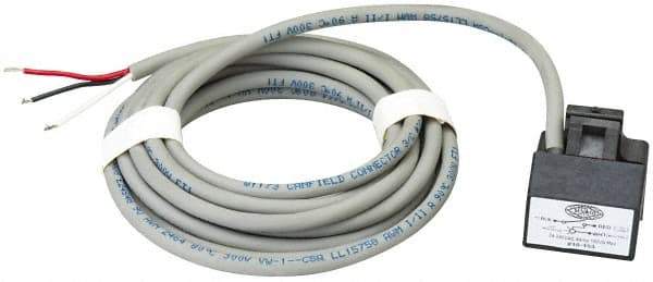 De-Sta-Co - Normally Open, Reed, MOV & LED Sensor, 4 Max Amps, 24 to 240 Volts, Power Clamp Switch - 1 Volt Max Drop, AC Current, 1.3" Long x 0.67" Wide x 0.87" High, 9 Ft Long Wire - Americas Industrial Supply