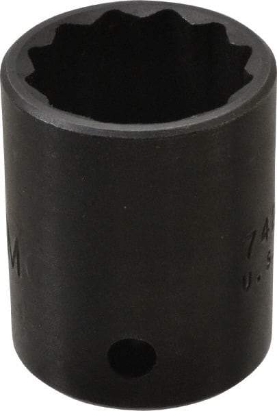 Proto - 1/2" Drive 23mm Standard Impact Socket - 6 Points, 1-1/2" OAL - Americas Industrial Supply