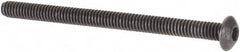 Value Collection - #1-72 UNF Hex Socket Drive, Button Screw - Alloy Steel, Black Oxide Finish, Fully Threaded, 1" Length Under Head - Americas Industrial Supply