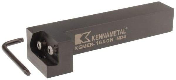 Kennametal - KGME, Right Hand, Indexable Grooving Tool Holder - 25.4mm Shank Height, 25.4mm Shank Width, 140.4mm OAL - Americas Industrial Supply