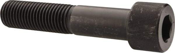 Value Collection - 1-3/8 - 6 UNC Hex Socket Drive, Socket Cap Screw - Alloy Steel, Black Oxide Finish, Partially Threaded, 7" Length Under Head - Americas Industrial Supply