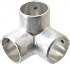 Hollaender - 2" Pipe, Side Outlet Elbow, Aluminum Alloy Elbow Pipe Rail Fitting - Bright Finish - Americas Industrial Supply