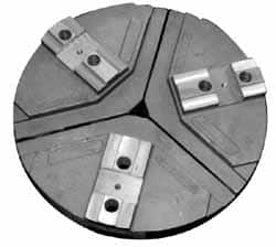 Abbott Workholding Products - 24" & Up Chuck Capacity, Tongue & Groove Attachment, Round Soft Lathe Chuck Jaw - 3 Jaws, Cast Aluminum, 3" Btw Mount Hole Ctrs, 21" Wide x 4" High, 7/8" & 7/8" Fastener - Americas Industrial Supply
