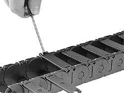 Igus - 1 Ft. Long, Igumid G, Fixed Open Cable and Hose Carrier - 4.06 Inch Inside Width x 0.98 Inch Inside Height, 4.69 Inch Outside Width x 1.38 Inch Outside Height, 4.92 Inch Bend Radius - Americas Industrial Supply