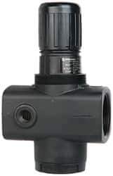 Norgren - 1-1/2 NPT Port, 440 CFM, Aluminum Heavy-Duty Regulator - 5 to 125 psi Range, 300 Max psi Supply Pressure, 1/4" Gauge Port Thread, 4-1/4" Wide x 7.09" High - Americas Industrial Supply