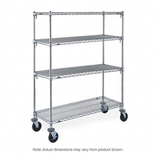 Metro - 900 Lb Capacity 4 Shelf Mobile Wire Shelving Unit - Add-On Unit - Americas Industrial Supply