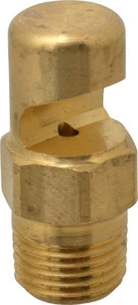 Bete Fog Nozzle - 1/8" Pipe, 145° Spray Angle, Brass, Extra Wide Fan Nozzle - Male Connection, 1.58 Gal per min at 100 psi, 0.073" Orifice Diam - Americas Industrial Supply