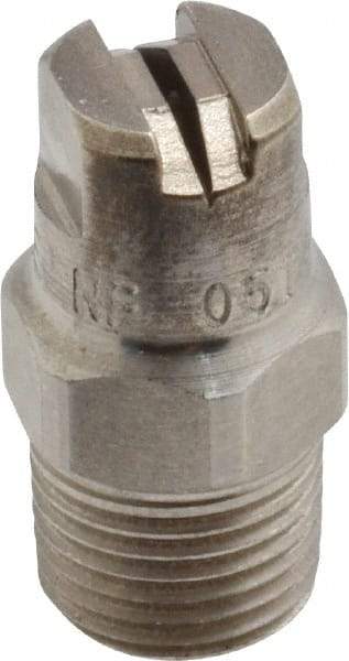 Bete Fog Nozzle - 1/8" Pipe, 120° Spray Angle, Grade 303 Stainless Steel, Standard Fan Nozzle - Male Connection, 0.79 Gal per min at 100 psi, 0.057" Orifice Diam - Americas Industrial Supply