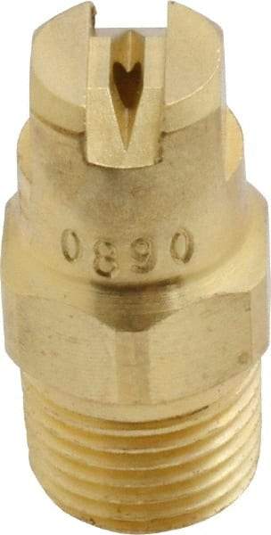Bete Fog Nozzle - 1/8" Pipe, 90° Spray Angle, Brass, Standard Fan Nozzle - Male Connection, 1.26 Gal per min at 100 psi, 0.072" Orifice Diam - Americas Industrial Supply