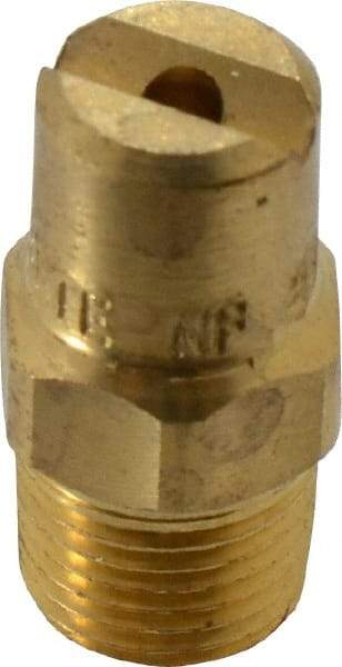 Bete Fog Nozzle - 1/8" Pipe, 30° Spray Angle, Brass, Standard Fan Nozzle - Male Connection, 3.16 Gal per min at 100 psi, 0.109" Orifice Diam - Americas Industrial Supply