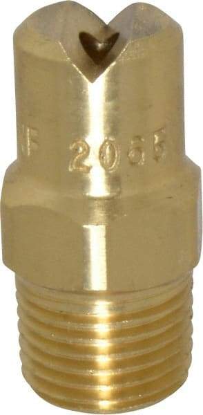 Bete Fog Nozzle - 1/8" Pipe, 65° Spray Angle, Brass, Standard Fan Nozzle - Male Connection, 3.16 Gal per min at 100 psi, 0.109" Orifice Diam - Americas Industrial Supply