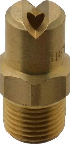 Bete Fog Nozzle - 1/8" Pipe, 65° Spray Angle, Brass, Standard Fan Nozzle - Male Connection, 4.74 Gal per min at 100 psi, 0.141" Orifice Diam - Americas Industrial Supply