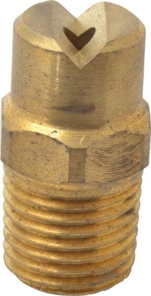 Bete Fog Nozzle - 1/4" Pipe, 30° Spray Angle, Grade 303 Brass, Standard Fan Nozzle - Male Connection, 4.74 Gal per min at 100 psi, 0.141" Orifice Diam - Americas Industrial Supply