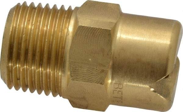 Bete Fog Nozzle - 3/8" Pipe, 65° Spray Angle, Brass, Standard Fan Nozzle - Male Connection, 11.1 Gal per min at 100 psi, 0.203" Orifice Diam - Americas Industrial Supply