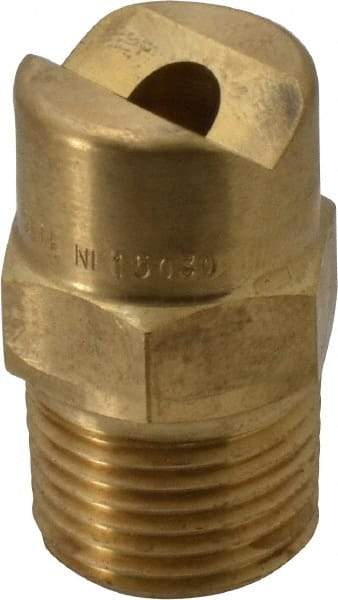Bete Fog Nozzle - 1/2" Pipe, 30° Spray Angle, Brass, Standard Fan Nozzle - Male Connection, 23.7 Gal per min at 100 psi, 19/64" Orifice Diam - Americas Industrial Supply