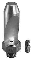 Bete Fog Nozzle - 3/8" Pipe, 35° Spray Angle, Grade 303 Stainless Steel, High Impact - Narrow Fan Nozzle - Male Connection, 9.49 Gal per min at 100 psi, 3/16" Orifice Diam - Americas Industrial Supply