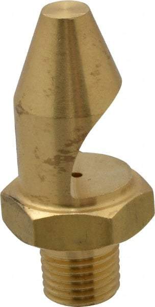 Bete Fog Nozzle - 1/4" Pipe, 50° Spray Angle, Brass, High Impact - Narrow Fan Nozzle - Male Connection, 1.58 Gal per min at 100 psi, 0.078" Orifice Diam - Americas Industrial Supply