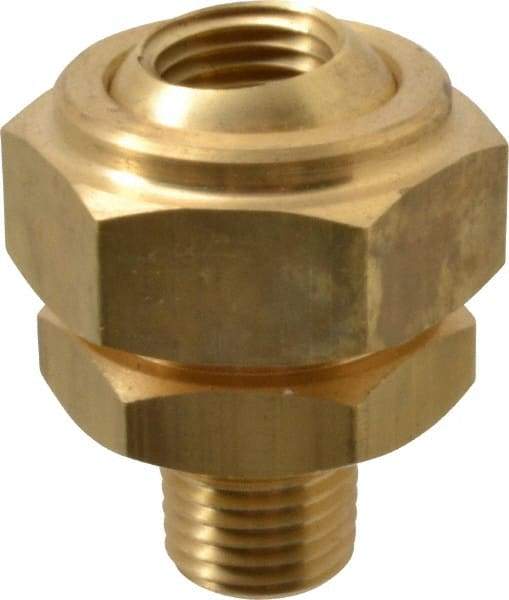 Bete Fog Nozzle - 1/4" Pipe, 40 to 70° Spray Angle, Brass, Adjustable Swivel Joint Nozzle - For Use With Bete - Nozzles Where Alignment of The Spray Direction is Required - Americas Industrial Supply