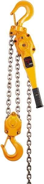 Harrington Hoist - 12,000 Lb Lifting Capacity, 5' Lift Height, Lever Hoist - Made from Chain, 72 Lb Avg Pull to Lift Rated Load, 2 Chains - Americas Industrial Supply