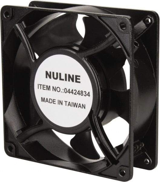 Value Collection - 230 Volts, AC, 105 CFM, Square Tube Axial Fan - 0.12 Amp Rating, 2,600 to 3,100 RPM, 4.7" High x 4.7" Wide x 1-1/2" Deep - Americas Industrial Supply