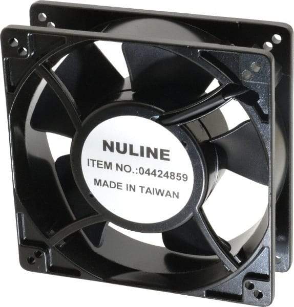 Value Collection - 230 Volts, AC, 130 CFM, Square Tube Axial Fan - 0.19 Amp Rating, 2,650 to 3,100 RPM, 5" High x 5" Wide x 1-1/2" Deep - Americas Industrial Supply