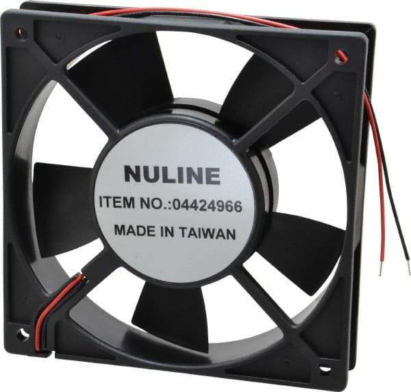 Value Collection - 24 Volts, DC, 88.3 CFM, Square Tube Axial Fan - 0.24 Amp Rating, 2,700 to 3,000 RPM, 4.72" High x 4.72" Wide x 1" Deep - Americas Industrial Supply