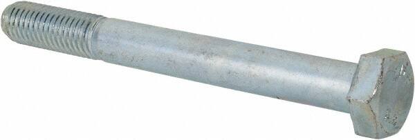 Value Collection - M12x1.75mm Metric Coarse, 110mm Length Under Head Hex Head Cap Screw - Partially Threaded, Grade 8.8 Steel, Zinc-Plated Finish, 19mm Hex - Americas Industrial Supply