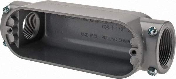 Cooper Crouse-Hinds - 1 Gang, (2) 1-1/4" Knockouts, Aluminum Rectangle Outlet Body - 8.45" Overall Height x 2.49" Overall Width x 2.73" Overall Depth - Americas Industrial Supply