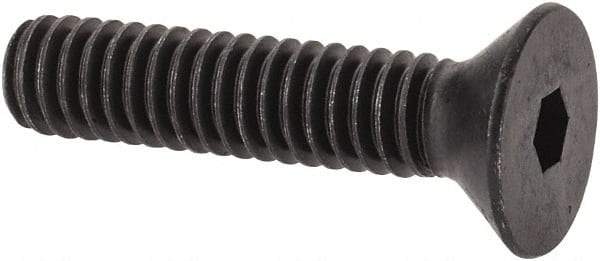 Value Collection - #12-24 UNC Hex Socket Drive, 82° Flat Screw - Alloy Steel, Black Oxide Finish, Fully Threaded, 1" OAL - Americas Industrial Supply