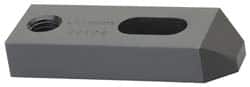 Jergens - 1" Stud, Low Carbon Steel, Plain Strap Clamp - 2" Travel, 10" OAL x 2" Wide x 1-1/2" High, Black Oxide Finish, Tapered Nose - Americas Industrial Supply