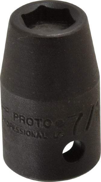 Proto - 1/2" Drive 7/16" Standard Impact Socket - 6 Points, 1-1/2" OAL - Americas Industrial Supply
